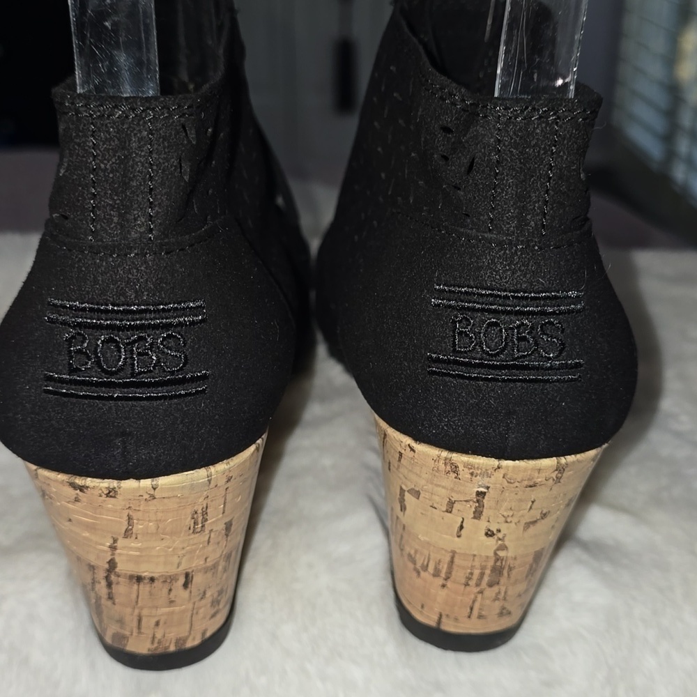 BOBS from Skechers Black - Memory Foam Wedge Bootie - Picture 7 of 10